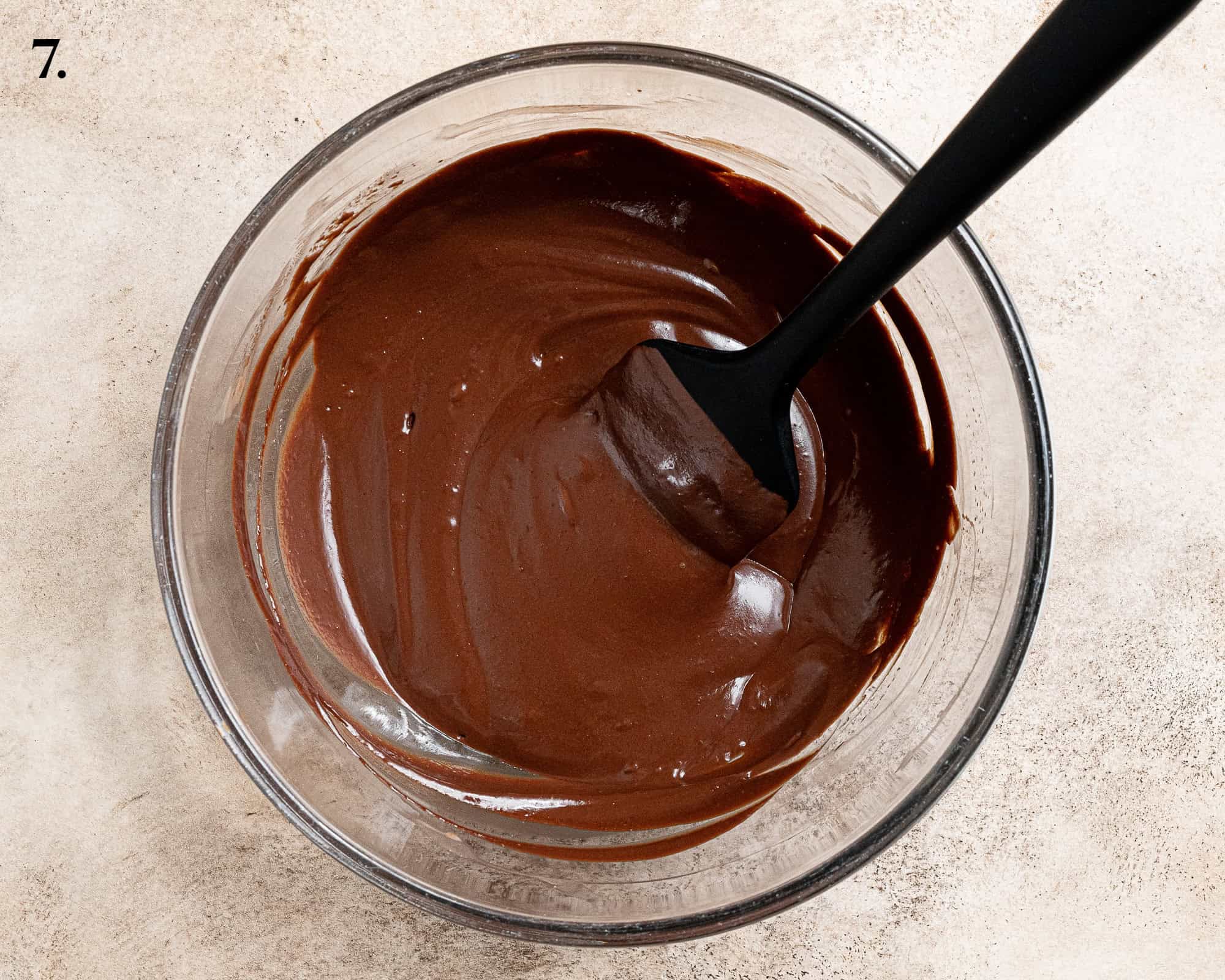 Step 7, the ganache in a bowl.