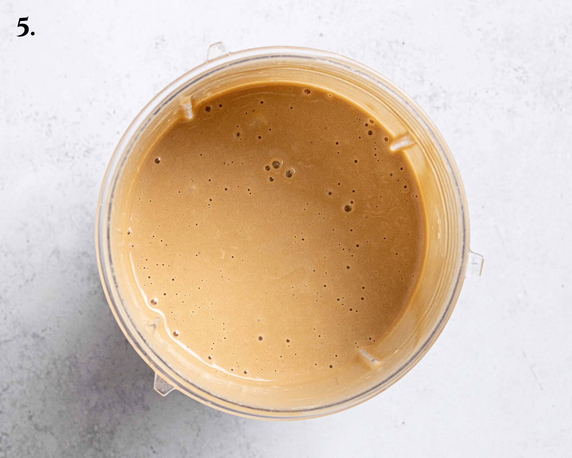 Step 5, the blended ice cream base.
