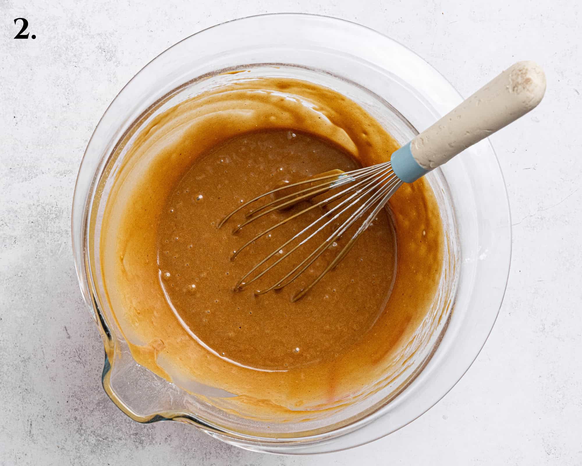 Step 2, the finished gingerbread batter.